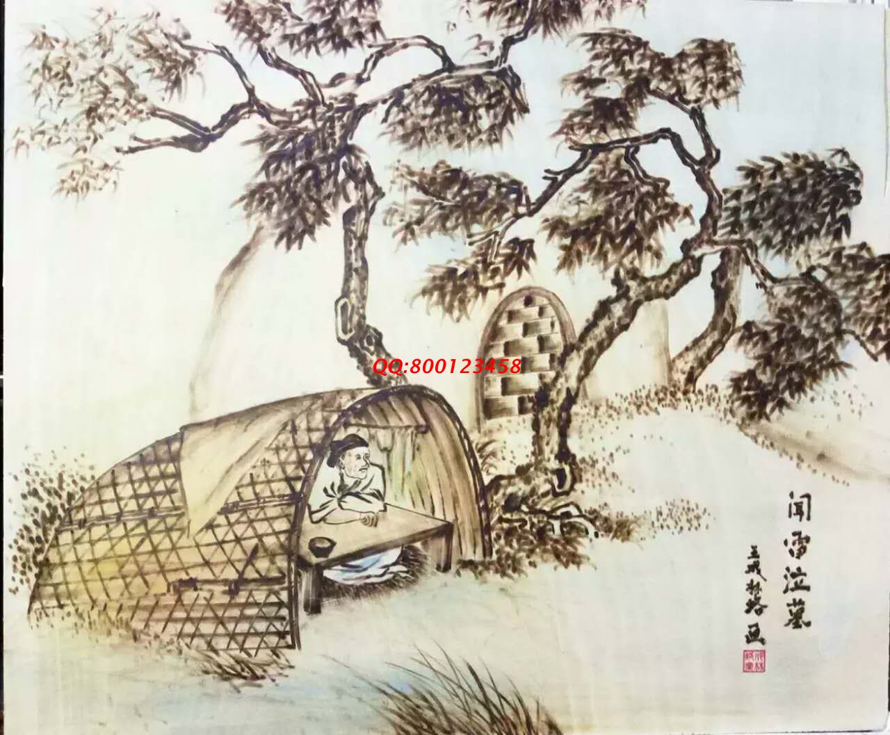 【民間手工藝品推介】邱縣傳統(tǒng)純手工烙畫，《二十四孝系列》預(yù)約定制，尺寸46*39cm