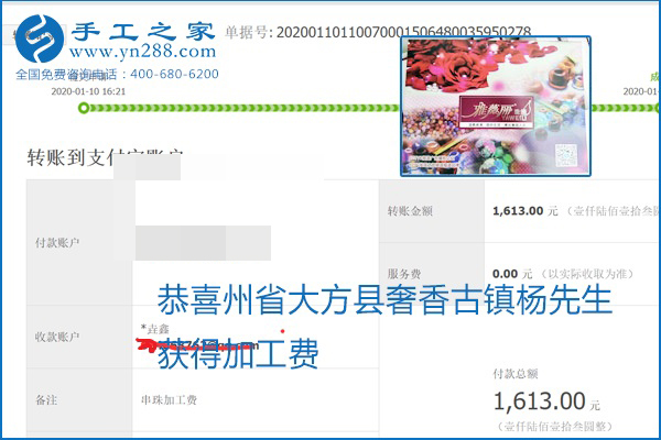 勵(lì)志珠珠繡手工活加盟項(xiàng)目加工費(fèi)怎樣結(jié)算？收入好嗎？